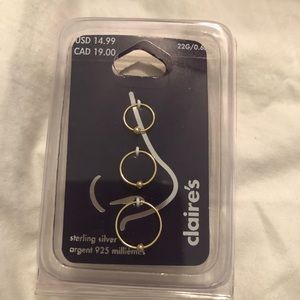 claire’s 22g nose rings